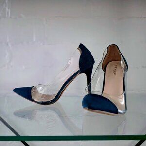 Denim/Vinyl High Heels